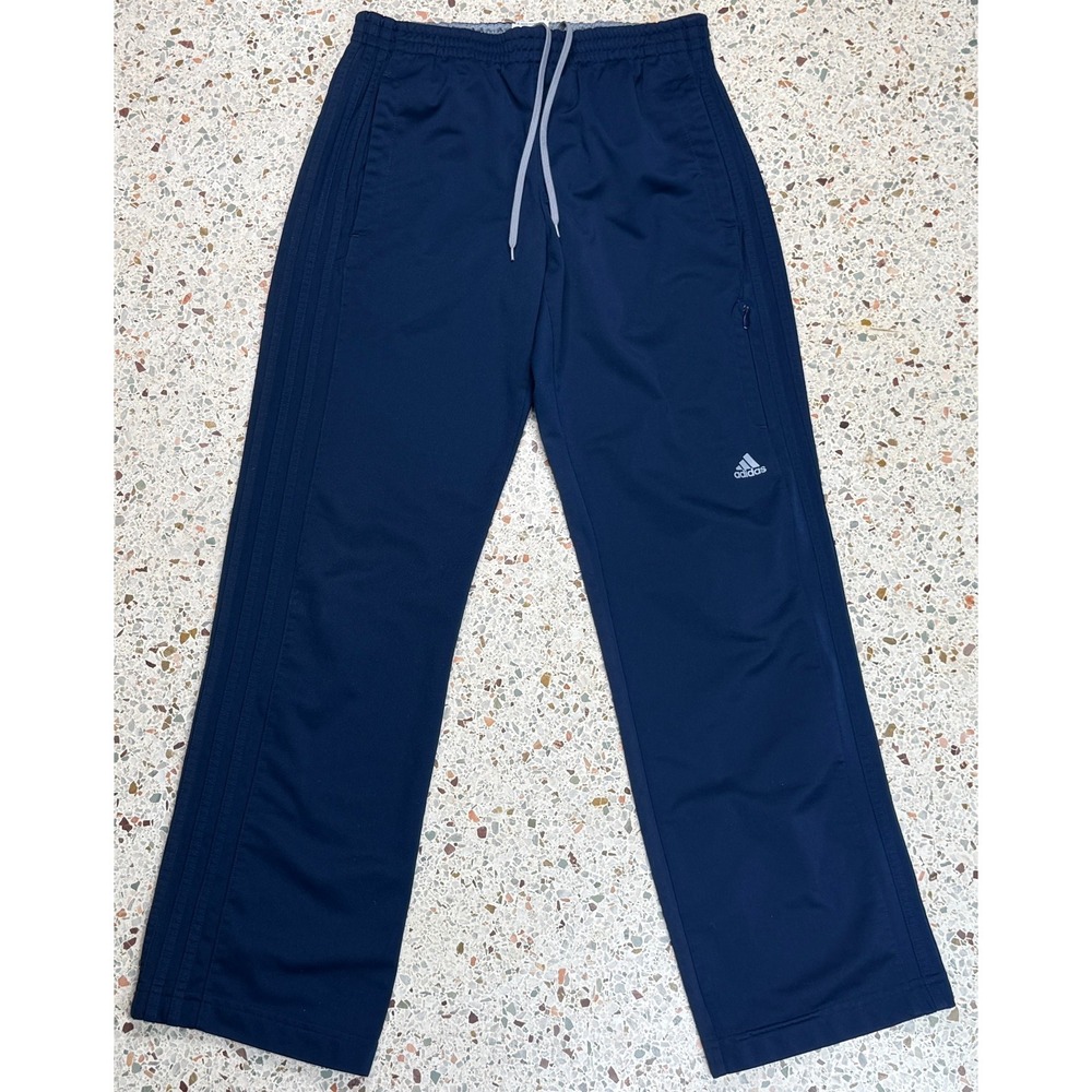 Adidas Women's Blue Mult Zipper Pockets Drawstring Waist Jogging Pants‎ Size M